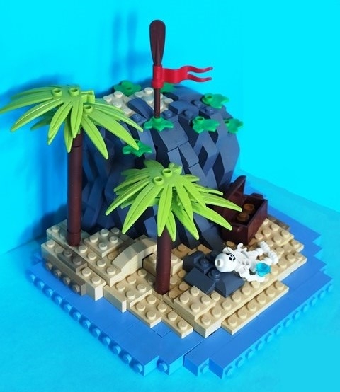 LEGO MOC - LEGO-contest 24x24: 'Pirates' - Последний  аквамарин: Вы видите: он полностью окружён водой.