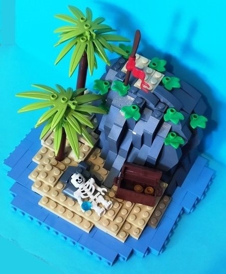 LEGO MOC - LEGO-contest 24x24: 'Pirates' - Последний  аквамарин: А вот и пират. 