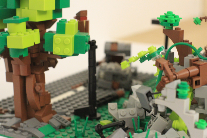 LEGO MOC - LEGO-конкурс 'Светлое будущее' - Будущее для земли...: А через кусты проглядывается автомобиль 