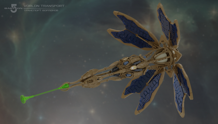 LEGO MOC - LEGO-конкурс 'Путь к звездам' - 'Вавилон-5': Ворлоны против Теней : Ворлоны - загадочные пастыри младших рас - использовали живые корабли. Многомиллионный флот служил орудием порядка: те, кто отказывались повиноваться, часто уничтожались вместе со своей планетой.