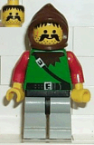 LEGO cas009 Dark Forest - Forestman 4, Light Gray Legs with Black Hips