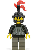 LEGO cas250 Fright Knights - Knight 1, Black Dragon Helmet, Red 3-Feather Plume