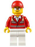 LEGO cty0608 Paramedic - Red Uniform, Male, Red Short Bill Cap