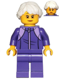 LEGO cty1024 Grandmother - Dark Purple Tracksuit, White Hair, Glasses