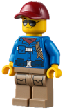 LEGO cty1303 Wildlife Rescue Ranger - Male, Blue Shirt with 