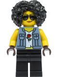 LEGO cty1330 Stuntz Driver, Black Hair, Sand Blue Denim Jacket, Black Legs