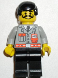 LEGO fire006 Fire - City Center 1, Black Legs, Black Male Hair