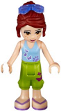 LEGO frnd101 Friends Mia, Lime Cropped Trousers, Medium Blue Top with 3 Butterflies, Sunglasses