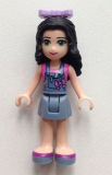 LEGO frnd135 Friends Emma, Denim Overall Skirt, Dark Pink Top, Bow