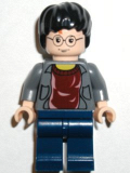 LEGO hp057 Harry Potter, Dark Bluish Gray Open Shirt Torso, Dark Blue Legs