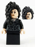 LEGO hp218 Bellatrix Lestrange, Black Dress, Long Black Hair