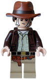 LEGO iaj056 Indiana Jones - Dark Brown Jacket, Reddish Brown Dual Molded Hat with Hair, Spider Web on Face