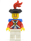 LEGO pi089 Imperial Soldier II - Officer with Red Plume, Brown Beard