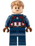 LEGO sh184 Captain America - Detailed Suit - Dark Orange Eyebrows