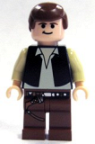LEGO sw179 Han Solo (Black Vest, Light Flesh)