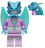 LEGO vid046 Dragon Guitarist, Vidiyo Bandmates, Series 2 (Minifigure Only without Stand and Accessories)