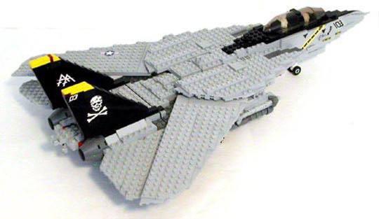 Bricker - 組裝玩具，來自MECHANIZED BRICK f14 U.S. Navy Grumman F-14 Tomcat