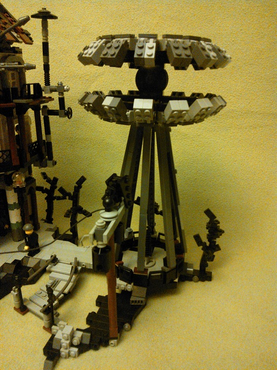 LEGO MOC - Because we can! - 无线能量传输: Башня ретранслятор и выжженные разрядами деревья