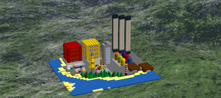 LEGO MOC - LEGO-конкурс 'Светлое будущее' - Город у моря