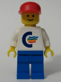 LEGO CL001 Color Line - White Torso (Sticker) with White Arms, Blue Legs, Red Cap
