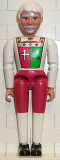 LEGO belvMale7 Belville Male - King with White and Red Pants, Shirt Insignia, White Hair