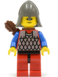 LEGO cas165a Scale Mail - Red with Blue Arms, Red Legs with Black Hips, Dark Gray Neck-Protector, Quiver