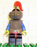 LEGO cas170 Breastplate - Armor over Red, Black Helmet, Dark Gray Visor, Red Plume, (6081)