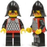 LEGO cas318 Scale Mail - Red with Black Arms, Black Legs with Red Hips, Black Neck-Protector, Black Cape