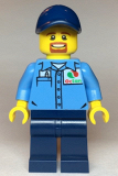 LEGO cty1119 Gas Station Worker - Medium Blue Shirt with 