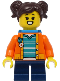 LEGO cty1390 Madison (Maddy) - Orange Jacket, Dark Azure Backpack