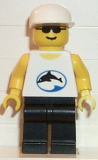LEGO div021 Divers - Blue Oval and Black Dolphin Pattern