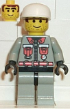 LEGO fire004 Fire - City Center 5, Light Gray Legs with Black Hips, White Cap, Brown Sideburns