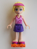 LEGO frnd106 Friends Stephanie, Dark Purple Skirt, Bright Pink Top, Orange Roller Skates