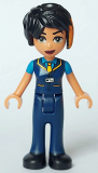 LEGO frnd636 Friends Zoe - Dark Blue Vest with Bright Light Orange Tie, Dark Blue Trousers, Black Shoes