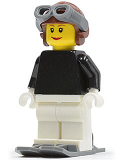 LEGO fst014 FIRST LEGO League Climate Connections Skier Female Black Top, Brown Helmet