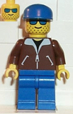 LEGO jbr008 Jacket Brown - Blue Legs, Blue Sunglasses, Blue Cap