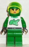 LEGO rac020 Race - Green, Green Helmet Plain