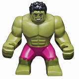 LEGO sh643 Hulk with Black Hair and Magenta Pants