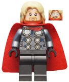 LEGO sh645 Thor - Spongy Cape (Juniors), Pearl Dark Gray Legs
