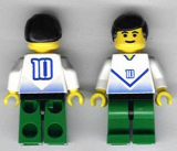 LEGO soc099 Soccer Player White & Blue Promo Player with Shirt #10 (set 5012)