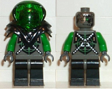 LEGO sp027 Insectoids - green verniers w/ silver X pattern, Black Armor