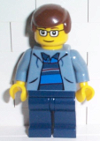 LEGO spd007 Peter Parker 2 - Sand Blue Jacket, Dark Blue Legs, Brown Male Hair