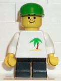LEGO trn079 Palm Tree - Black Short Legs, Green Cap