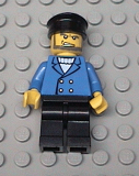 LEGO wc010 Hovercraft Pilot, Blue Jacket, Black Hat (7045)